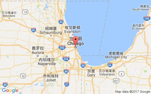 芝加哥港口地图